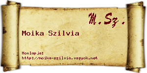 Moika Szilvia névjegykártya