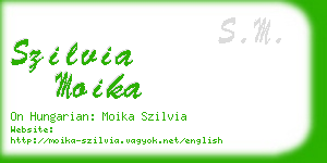 szilvia moika business card